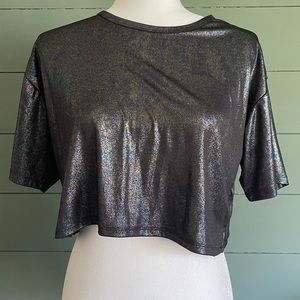Forever21 Metallic Crop Top